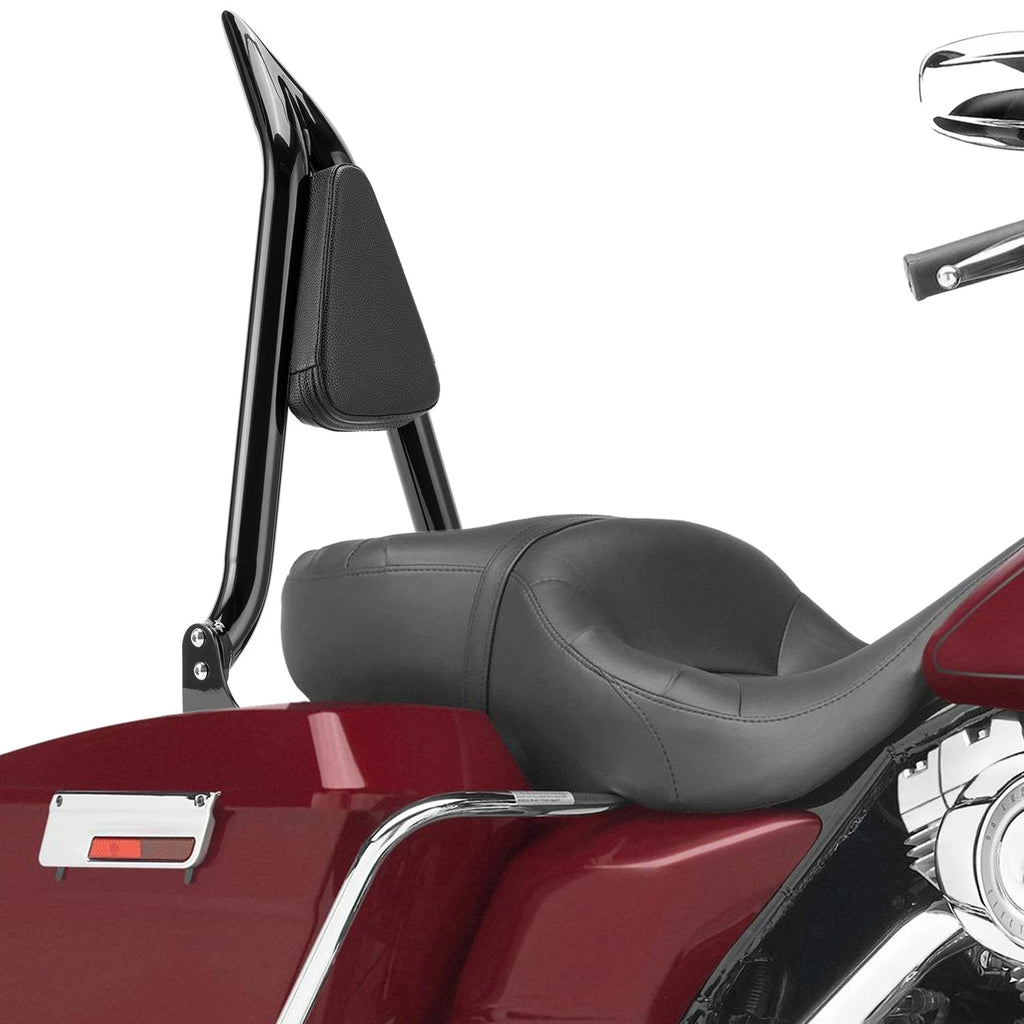 Black Passenger Backrest Sissy Bar for Harley Touring Road Street Glide (1997–2008)