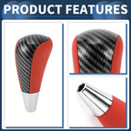 Automatic Gear Shifter Knob for Toyota 4Runner (2003–2021) Faux Leather Black Red