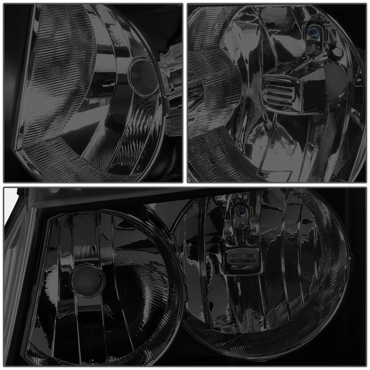 Pair of Tinted Housing Amber Corner Headlight Lamps for Chevy Tahoe Suburban (2007–2014)