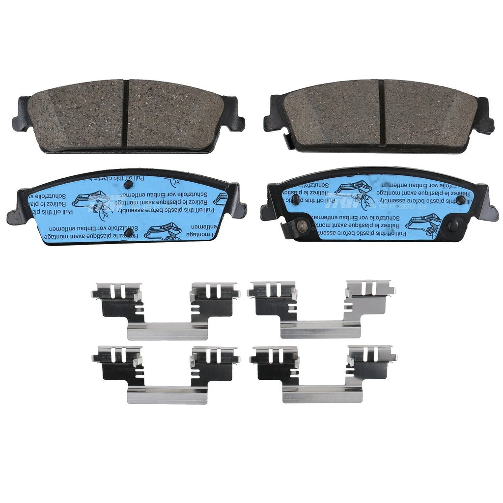 Rear Brake Kit with Drilled Rotors & Ceramic Pads for Cadillac Chevrolet GMC