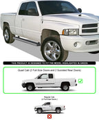 5-Inch Running Boards for Dodge Ram 1500 2500 3500 (1994-2001)