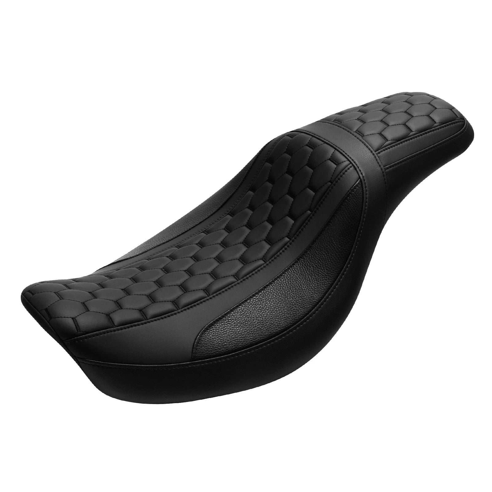 Black Rider & Passenger Seat for Harley Dyna Street Bob Low Rider (2006–2017)