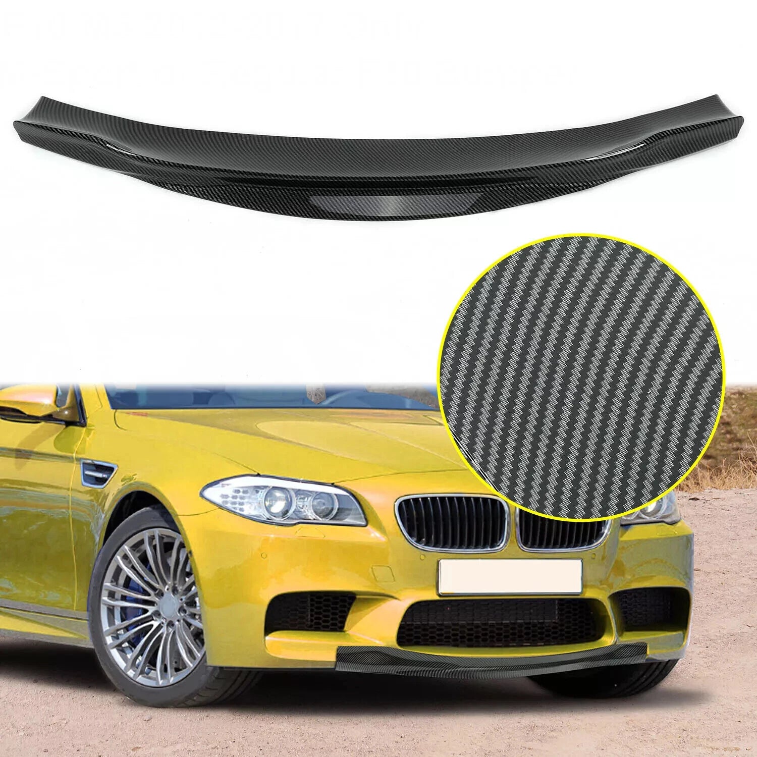 R Style Front Bumper Chin Lip Splitter for BMW F10 M5 (2012–2017)
