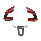 Set of 2 Chrome Steering Wheel Sticker Covers for Golf MK5 MK6 (2009–2014)