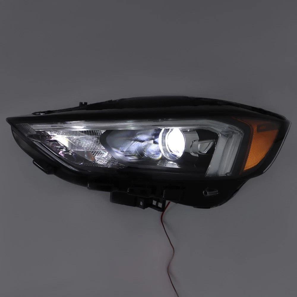 LED Headlights Pair for Ford Edge (2019–2024) Black Replacement w/DRL