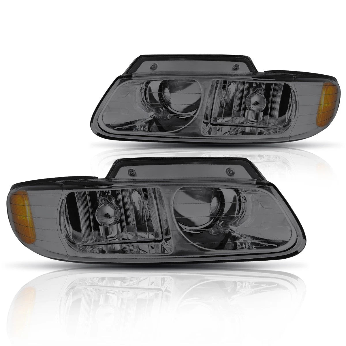 Projector Quad Headlights with Amber Side Smoked for Caravan/Town & Country (1996–1999)