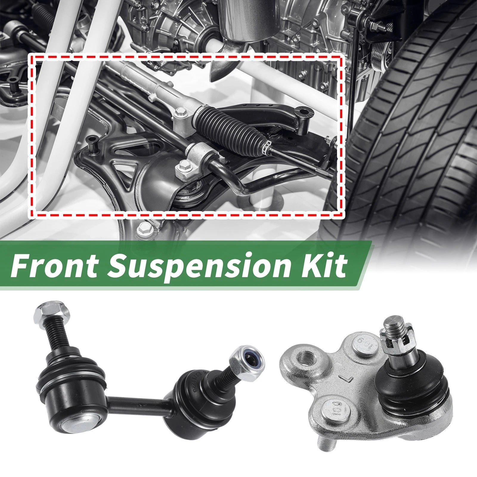 4pcs Front Suspension Kit for Honda Civic (2006–2011) - Sway Bar Link, Lower Ball Joint