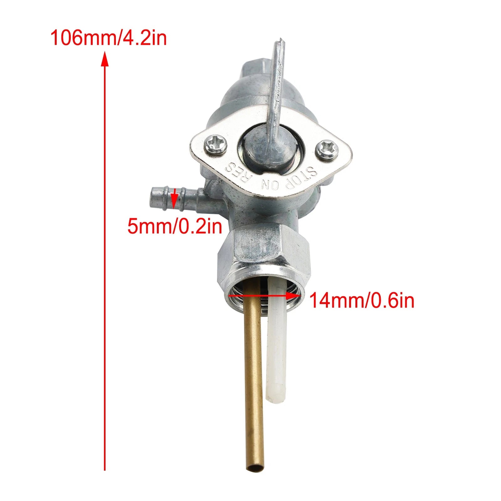 Gas Tank Fuel Cock Valve Petcock for Yamaha RS100 (1975–1976) YL2 100 (1967–1970)