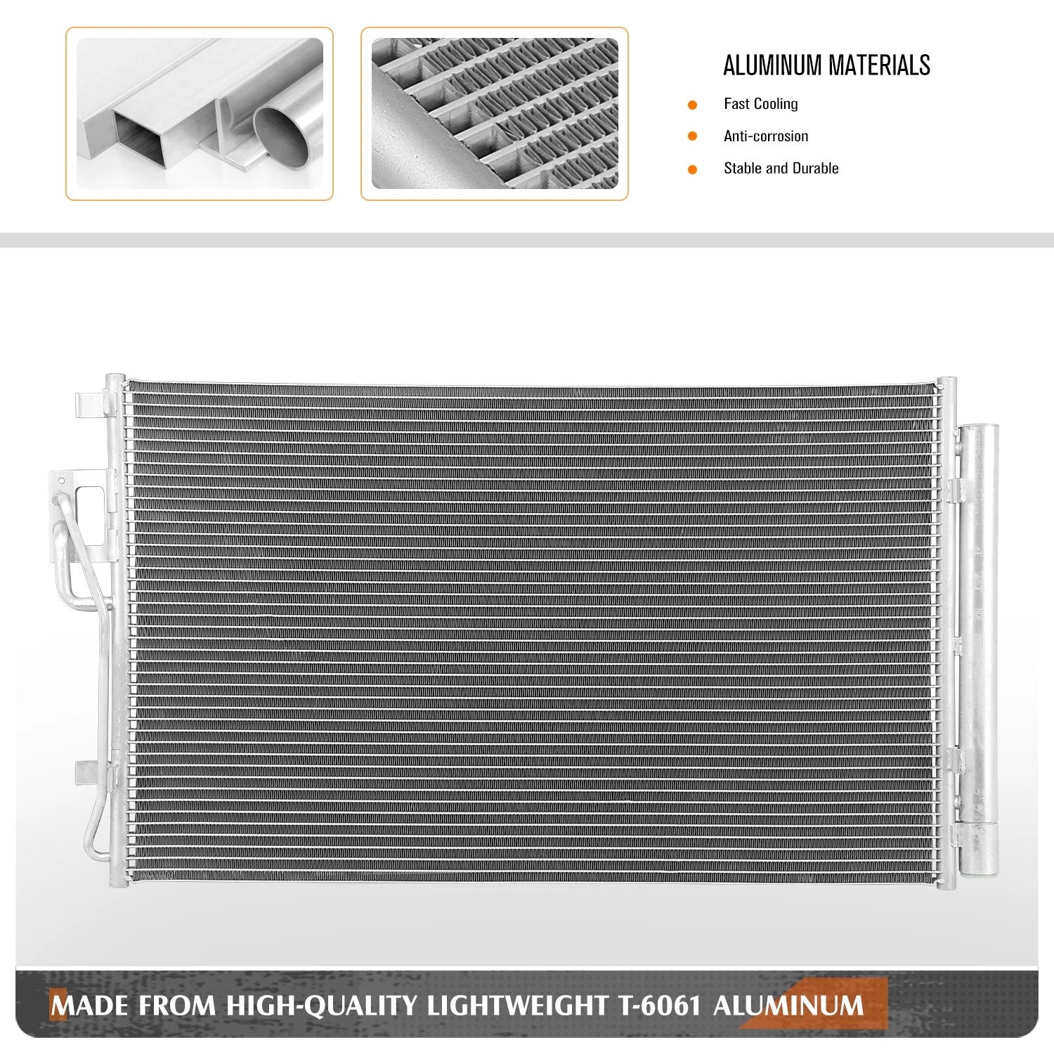 A/C Condenser for Santa Fe Sorento (2010–2015) Aluminum Core Replacement