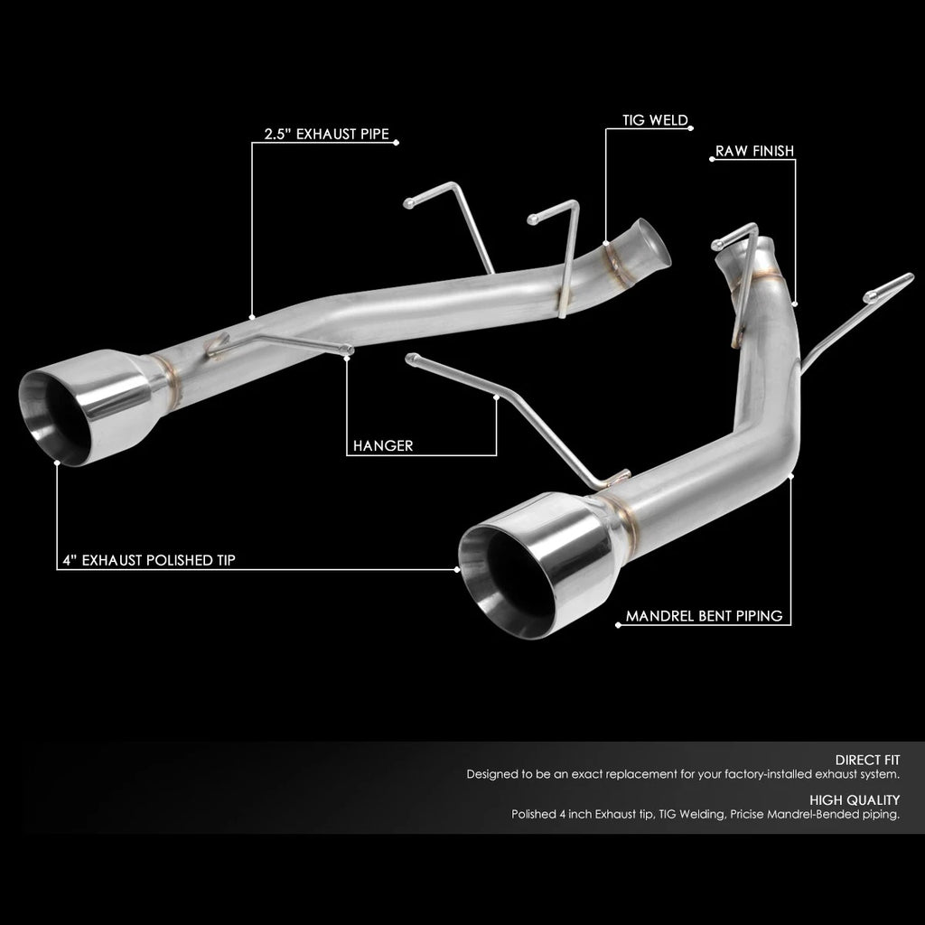 Exhaust Axle-Back Kit + Tip for Ford Mustang 3.7L (2011–2014)