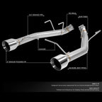 Exhaust Axle-Back Kit + Tip for Ford Mustang 3.7L (2011–2014)