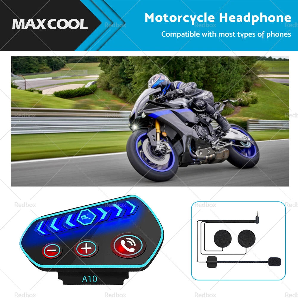 Bluetooth 5.0 Wireless Motorcycle Helmet Headset for Motorbike (Universal)