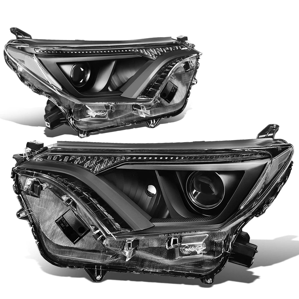 OE Style Projector Headlight for Toyota RAV4 (2016–2018) - Black Housing