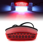 Universal 12V LED Tail Brake Light License Plate Lamp for Harley, Honda