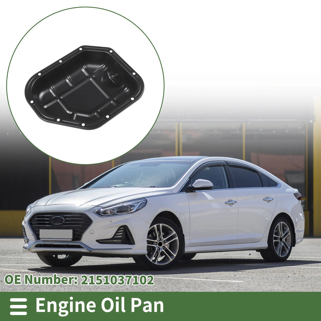 1 Pc Engine Oil Pan No.2151037102 for Hyundai Sonata (2002–2005) Iron Black