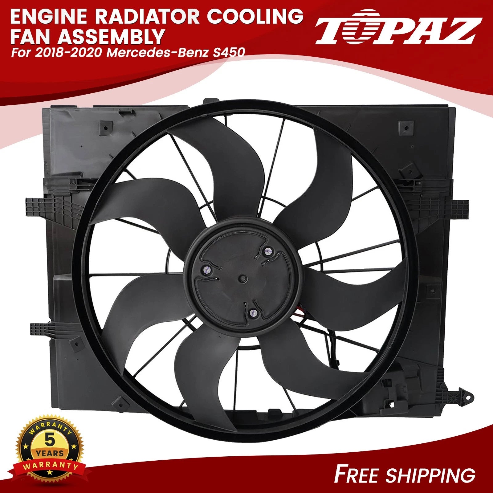 Engine Radiator Cooling Fan Assembly for Mercedes-Benz S450 (2018–2020)