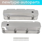 Fabricated Aluminum Valve Covers for Ford BBF 429-460 (W/ Hole, Polished)