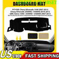 Dash Cover Pad for Chevy Silverado Sierra (2007–2013) Black