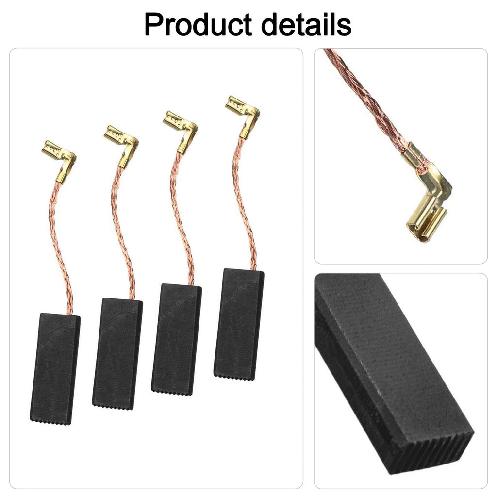 Set of 4 Carbon Brushes for McCulloch Angle Grinder Mower (6.2x11.2x29mm)