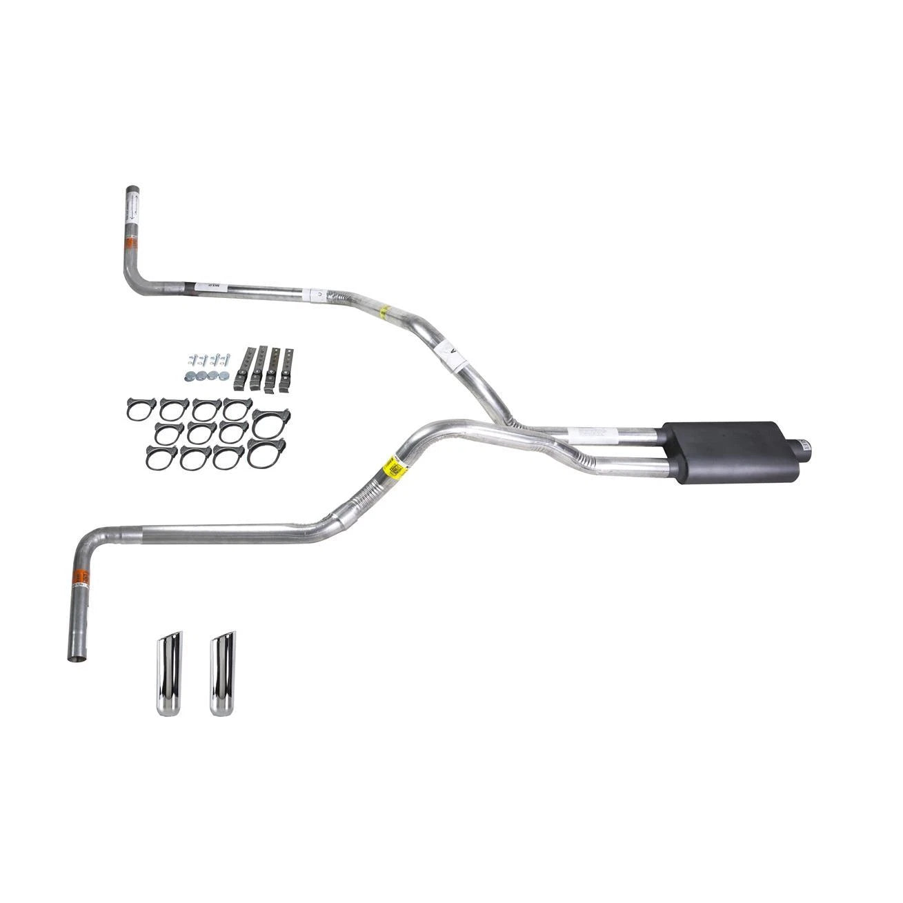 Dual Exhaust 2.5" Pipe Flowsound Muffler for Silverado 1999–2006