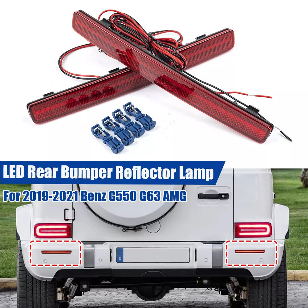 LED Rear Bumper Reflector Light Lamp for Benz G550 G63 AMG (2019–2021)
