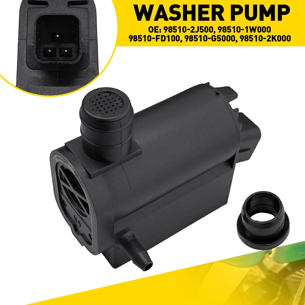 Front Windshield Washer Pump for Hyundai Kona N (2022–2023), Kia Forte (2011–2023)