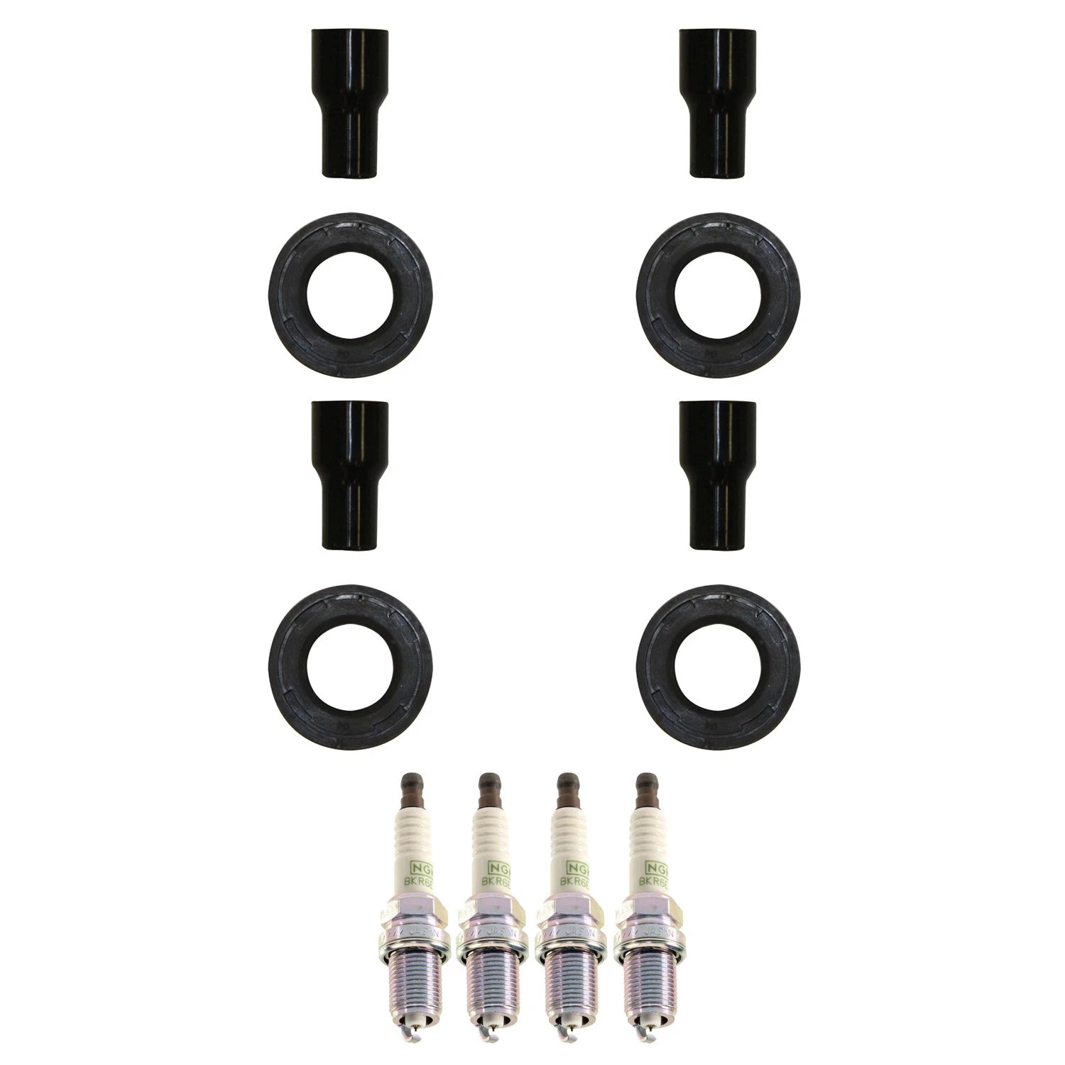 Set of 4 NGK G-Power Platinum Spark Plugs & Coil Boots for HS250h Camry (2007–2011)