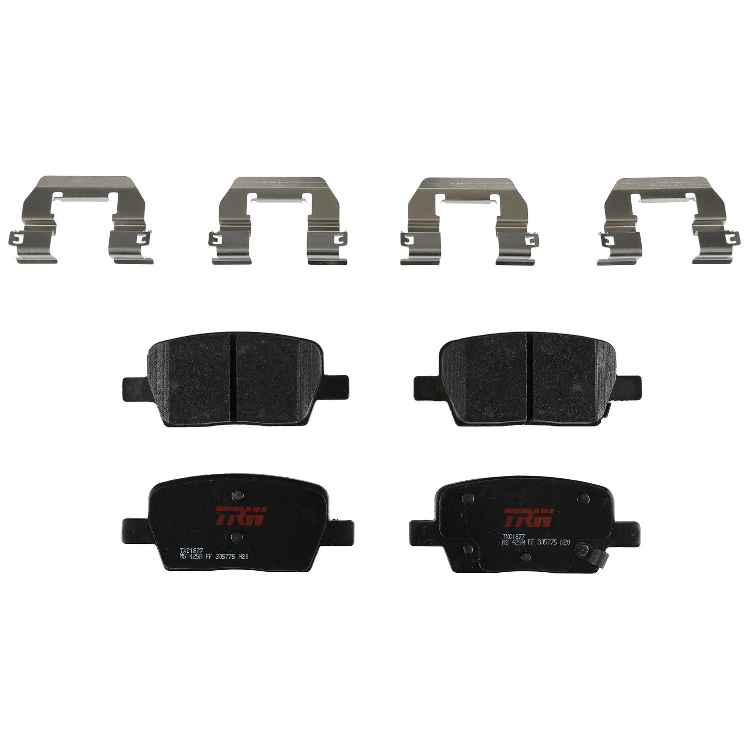 Set of 4 Disc Brake Pads for GMC Acadia (2017–2020)
