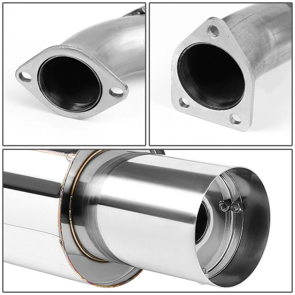 Catback Exhaust Pipe 2.25" for Eclipse 3G V6 (1995–1999) - 4" Muffler Tip