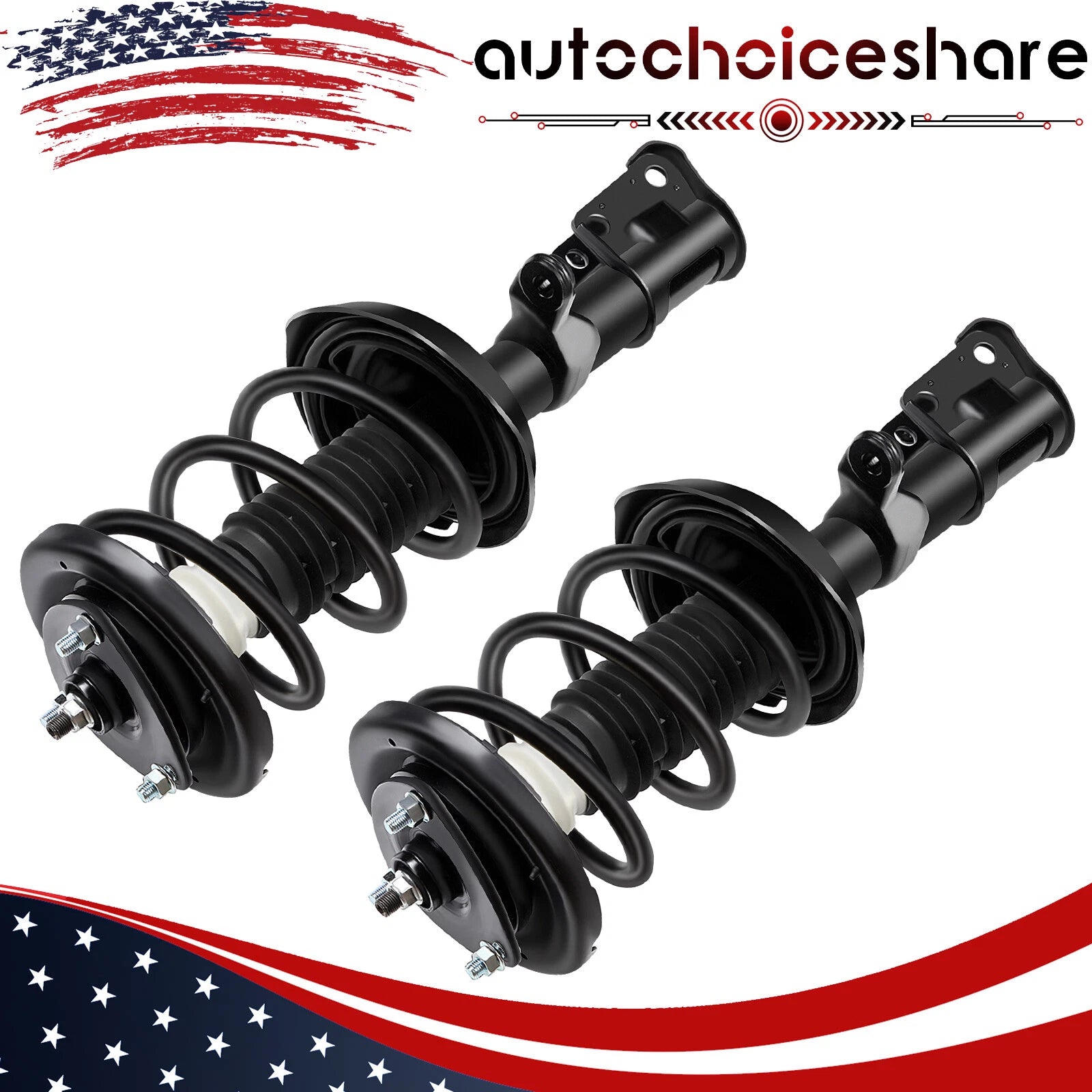 Front Quick Complete Shocks Struts & Coil Springs Pair for Honda CR-V (2002–2006)