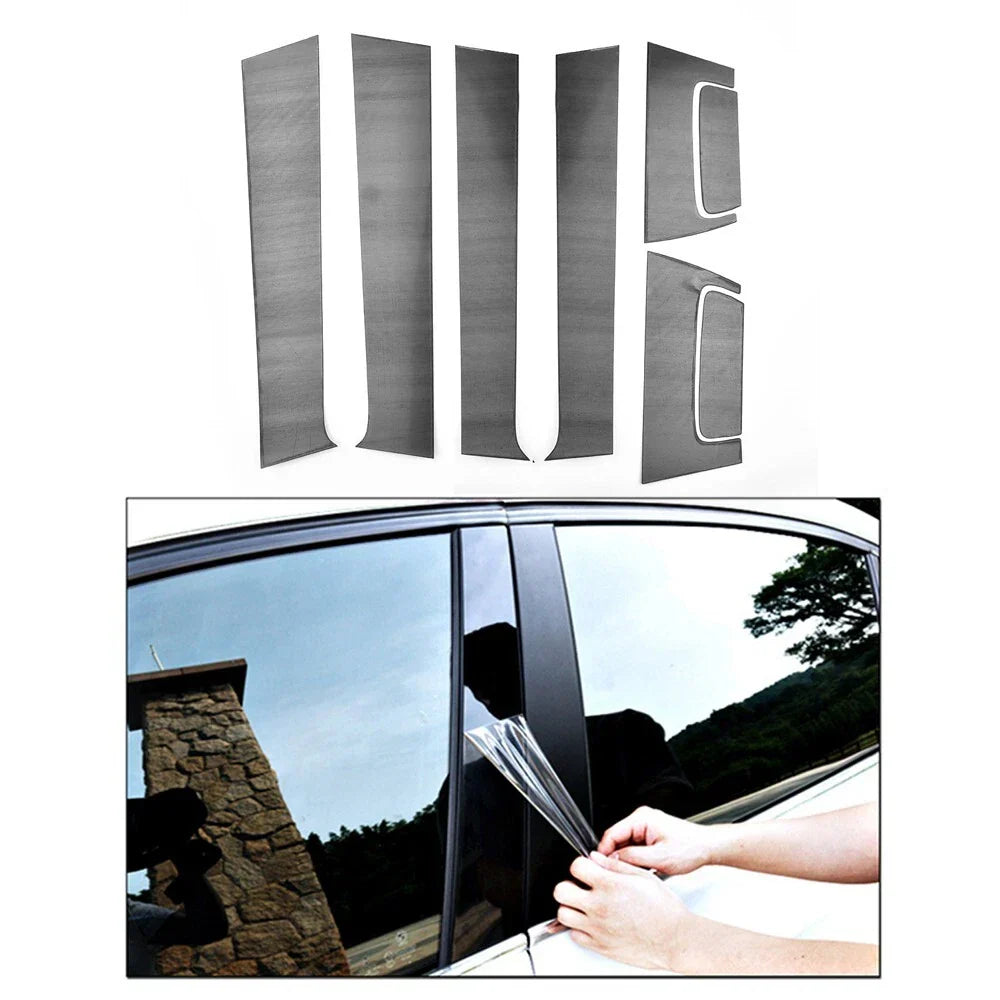 8 x Black Side Door Window Pillar Cover Trim for Honda HR-V (2016–2020)