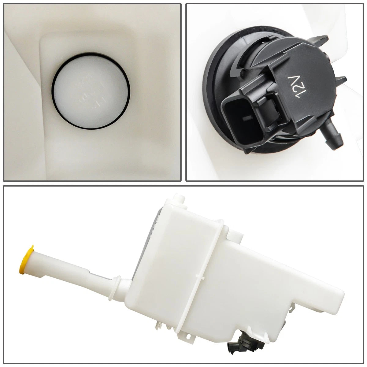 Washer Fluid Reservoir Tank Bottle w/ Cap & Pump for Mazda 6 (2006–2007)