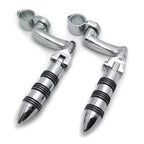 Chrome 1.25" Highway O Ring Foot Pegs for Harley Touring Road King