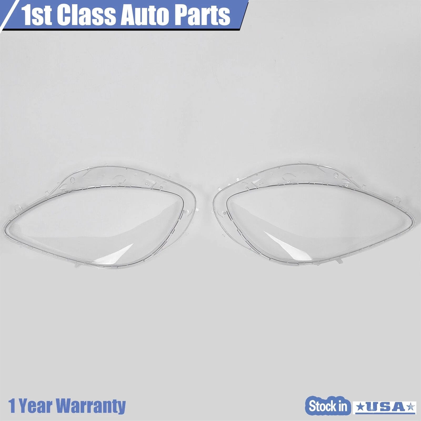 Set of 2 Headlight Lens Covers for C6 Corvette (2005–2013)
