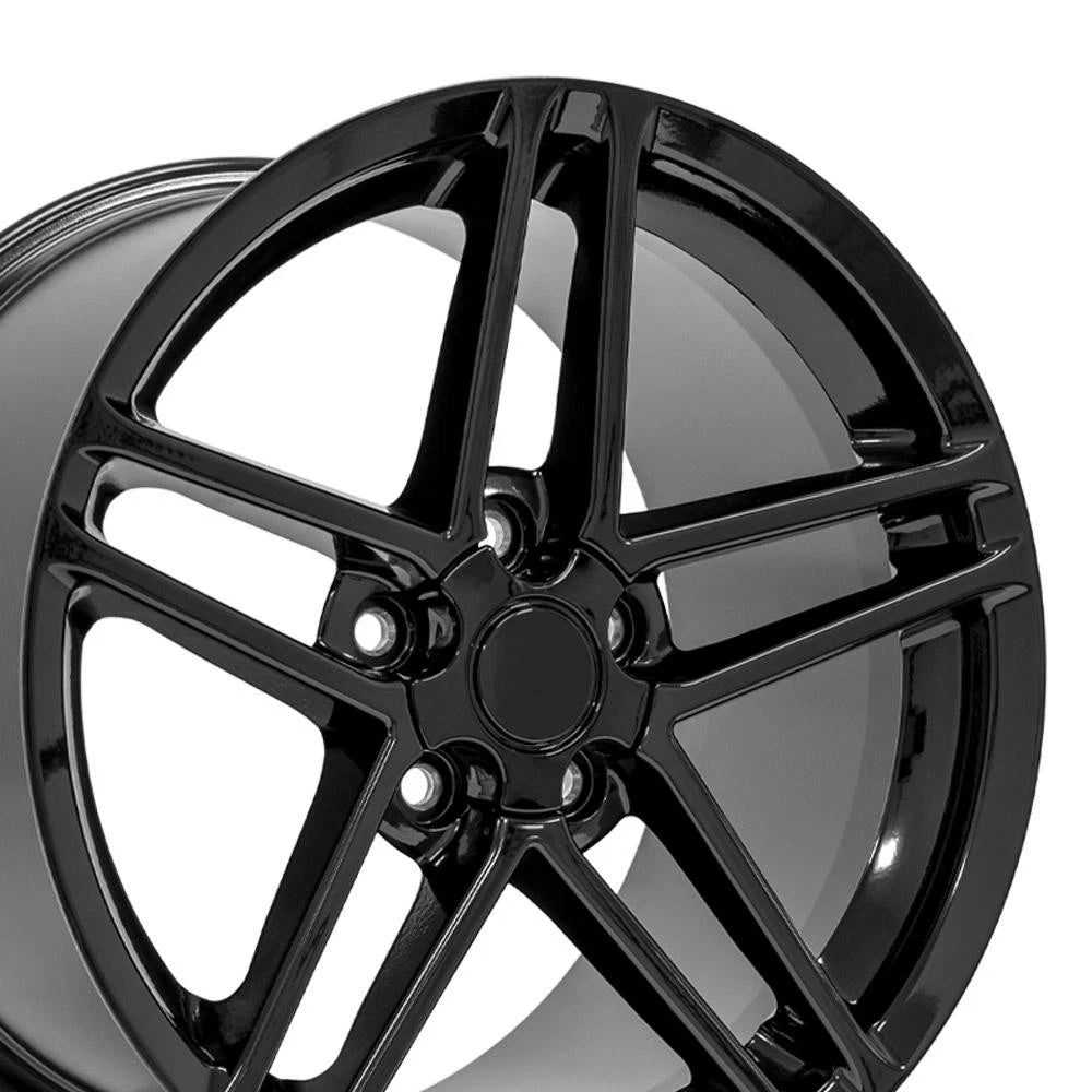 18" Gloss Black Rear Wheel for 1988-2004 Chevy Corvette - RVO4492