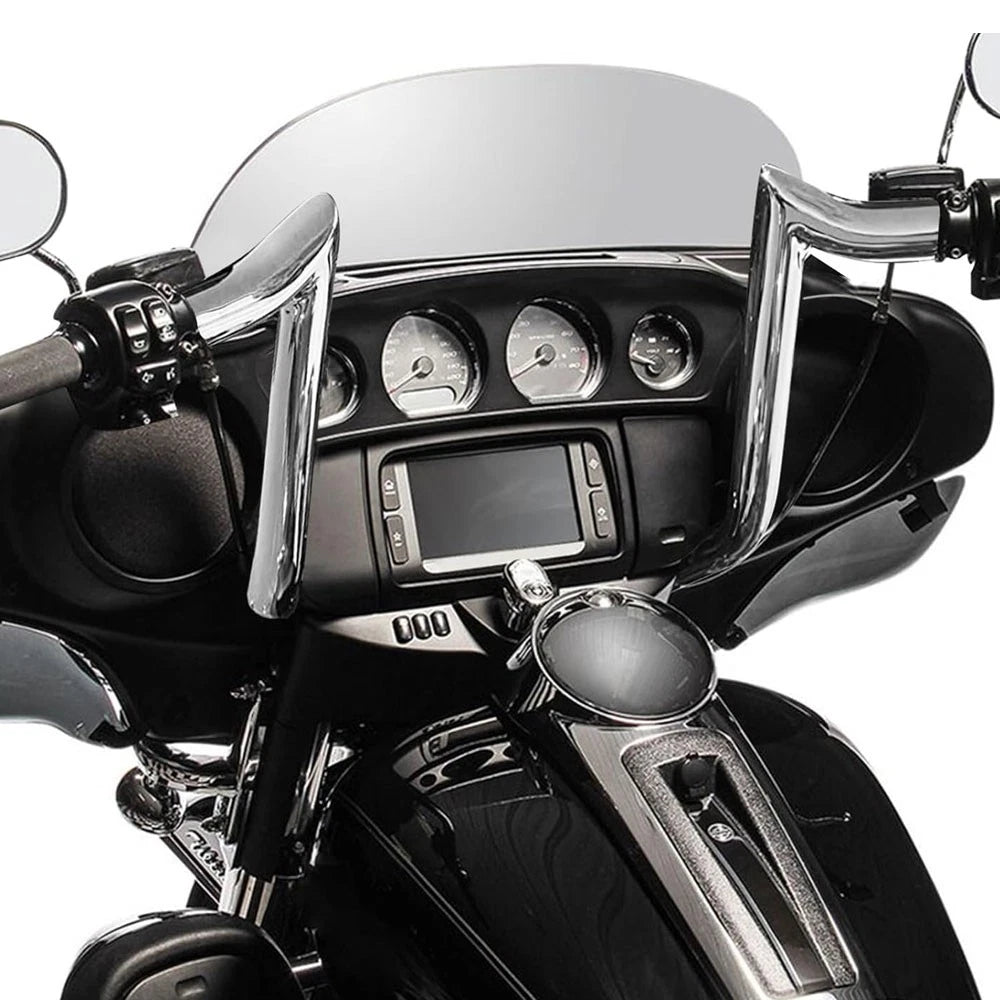 14" Chrome Pre-Wired Meathook Handlebars for Harley Touring Electra Glide (2014–2023)
