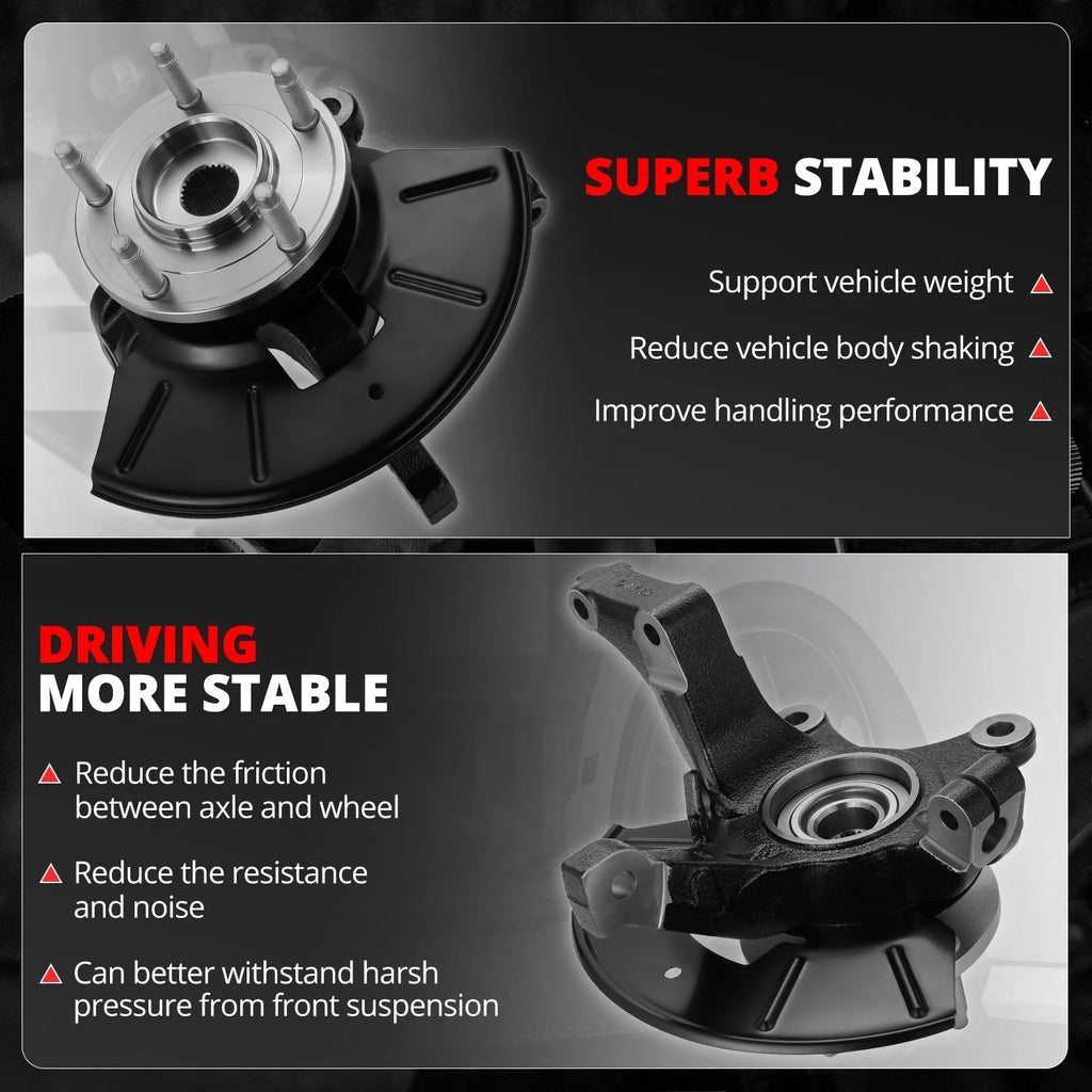 Front Driver Side Loaded Wheel Bearing Knuckle for Escape Tribute Mariner (2001–2012)
