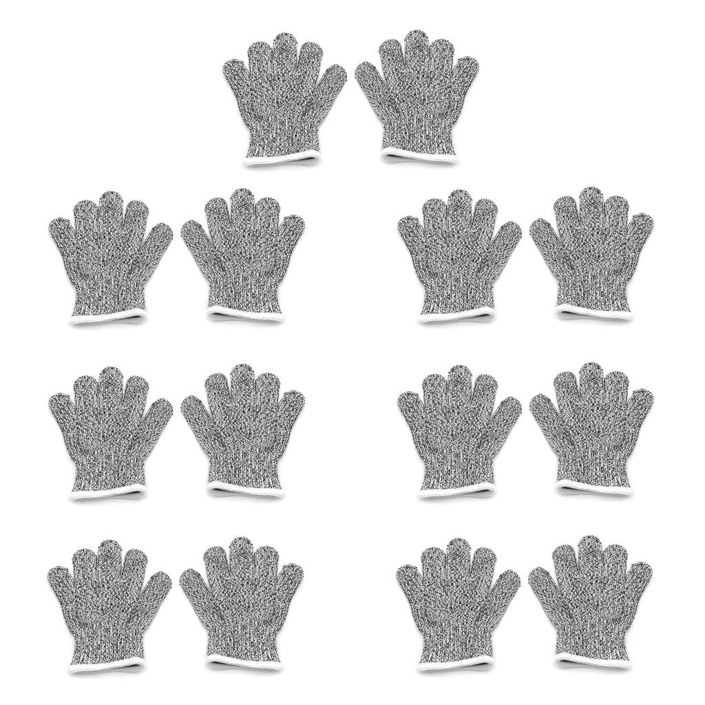 Cut-Resistant Stretch Gloves for Kids (6-8 Years) - Level 5 Protection (Set of 7)