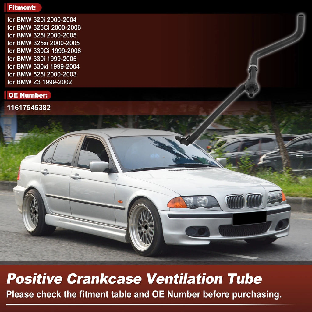 Vacuum Valve Crankcase Ventilation Hose for BMW 320i (2000–2004) 11617545382