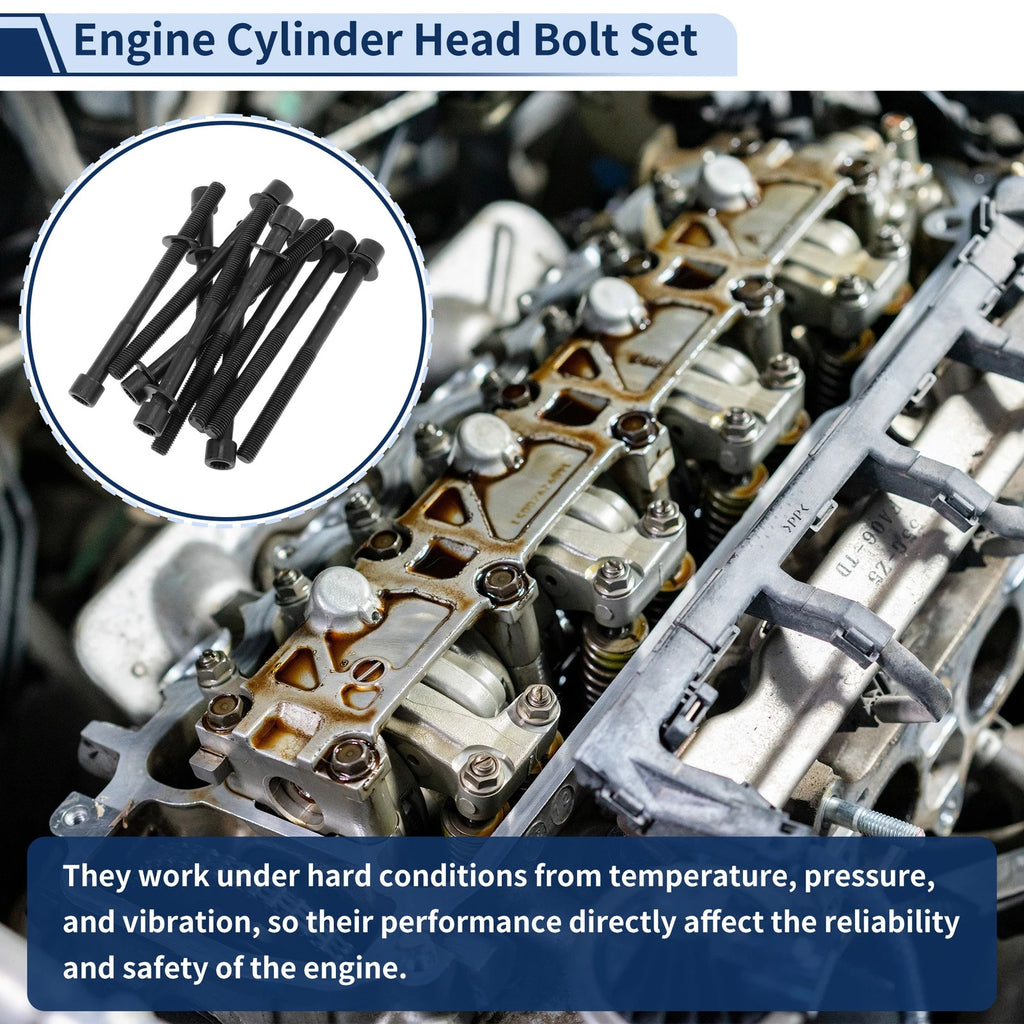 Set of 10 Engine Cylinder Head Bolts for Lexus ES350 3.5L V6 (2007–2020) No. ES 72249