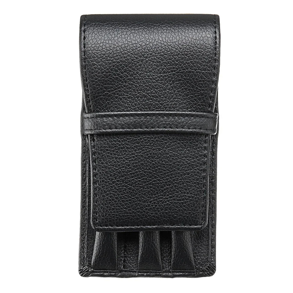 Pens Roller Storage Holder Leather Fountain Pen Case Pouch 3 Holes