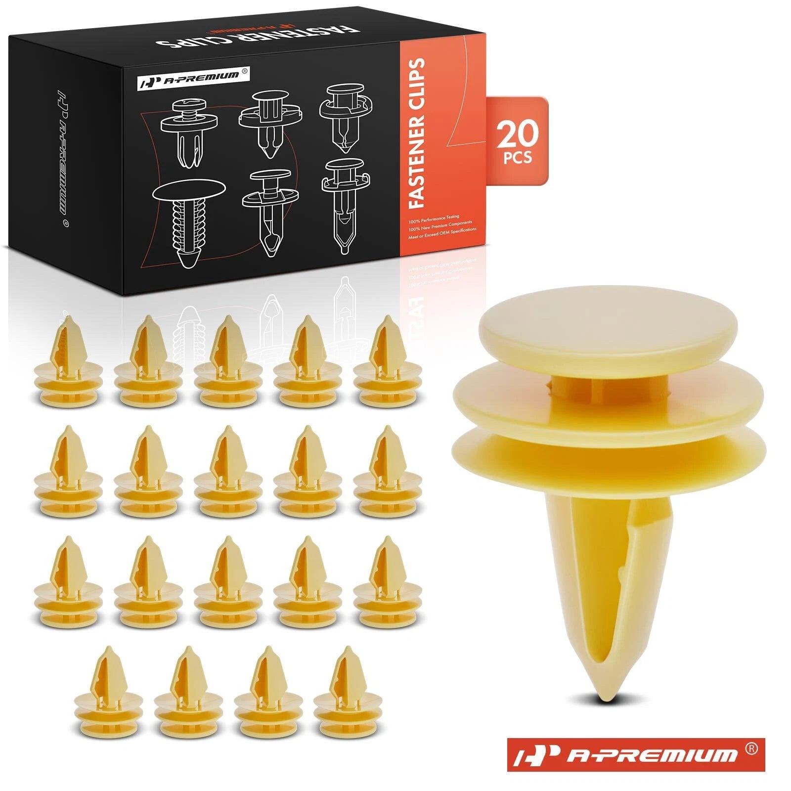 20Pcs 10mm Nylon Door Panel Trim Retainer Clips for Ford Jeep