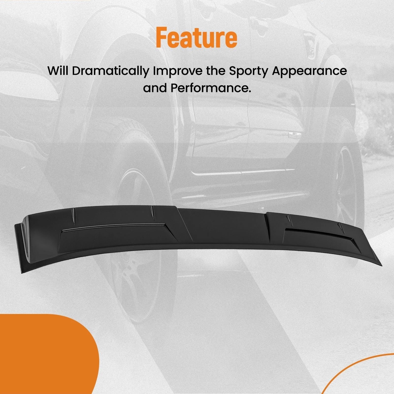 Rear Trunk Spoiler Wing Lip for Infiniti Q50 (2014–2024) Glossy Black ABS