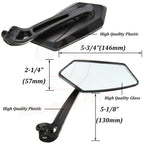 Pair Rearview Mirrors for Honda Yamaha Kawasaki Motorcycle (8mm 10mm)