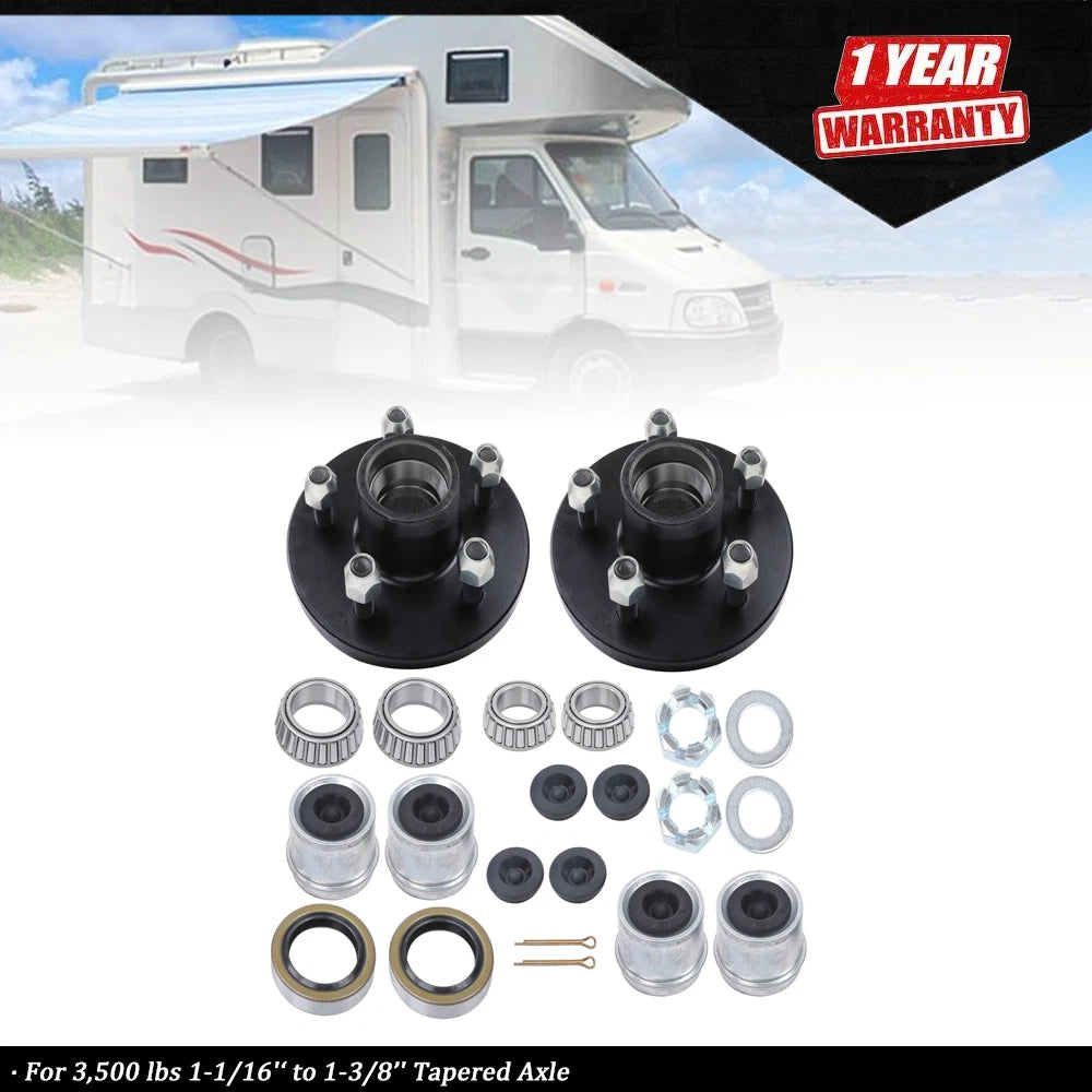 Trailer Hub Kits for 3500 lbs Axles (1-1/16" to 1-3/8")