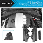 3PCS Engine Upper Compartment Partition Panels for BMW X5 X6 (2007–2013)