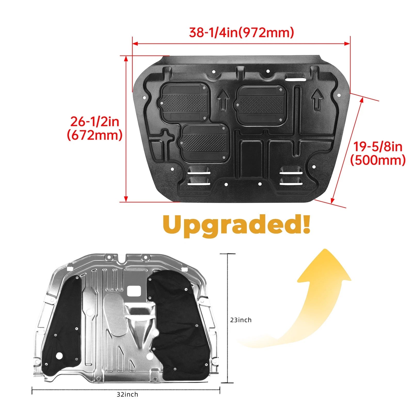 Front Skid Plate for Honda Civic (2016–2021) Engine Splash Shield Guard