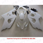 Set of 4 Unpainted Drilled ABS Bodywork Fairing Kit for Suzuki GSXR600 750 (2004–2005)