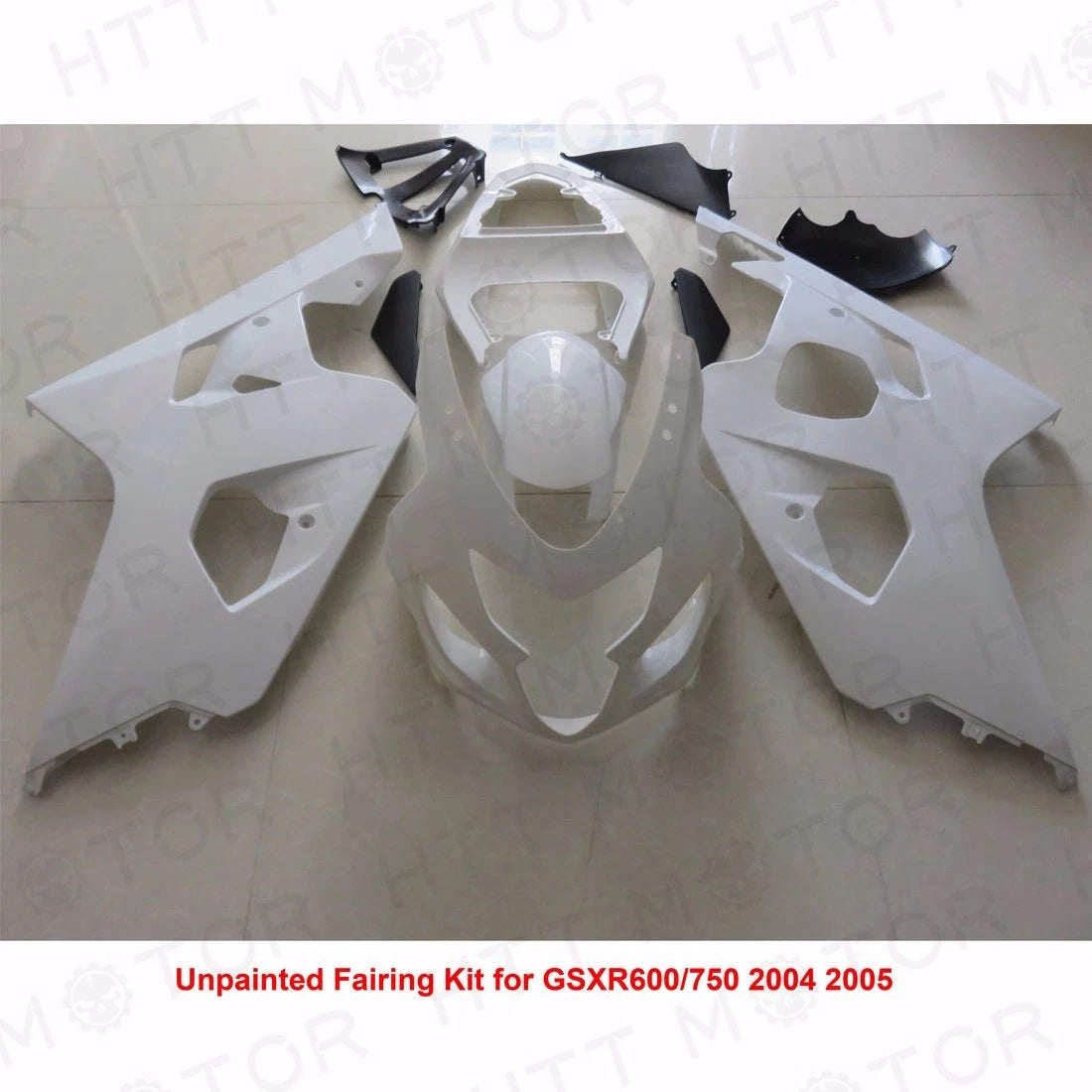Set of 4 Unpainted Drilled ABS Bodywork Fairing Kit for Suzuki GSXR600 750 (2004–2005)