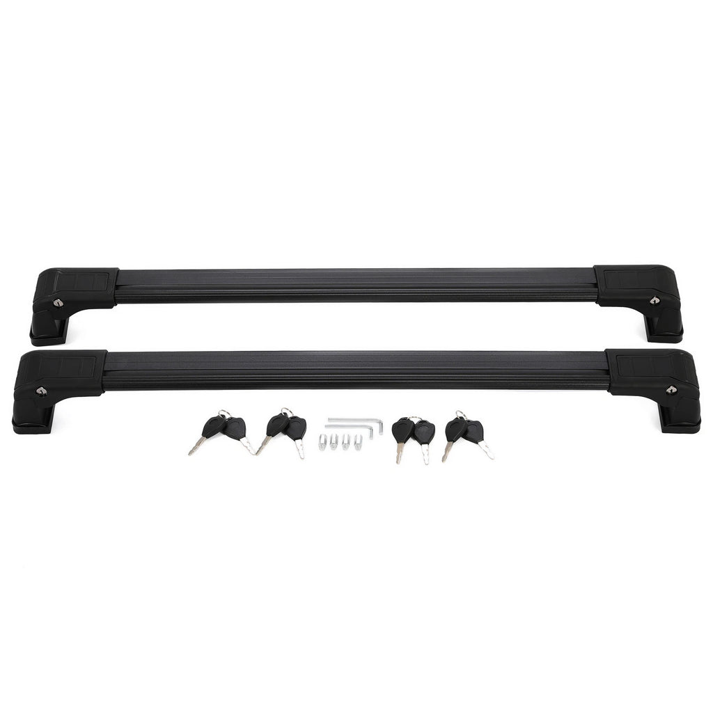 Set of 2 Roof Rack Cross Bars for Mazda 5 (2006–2017) Black Aluminum